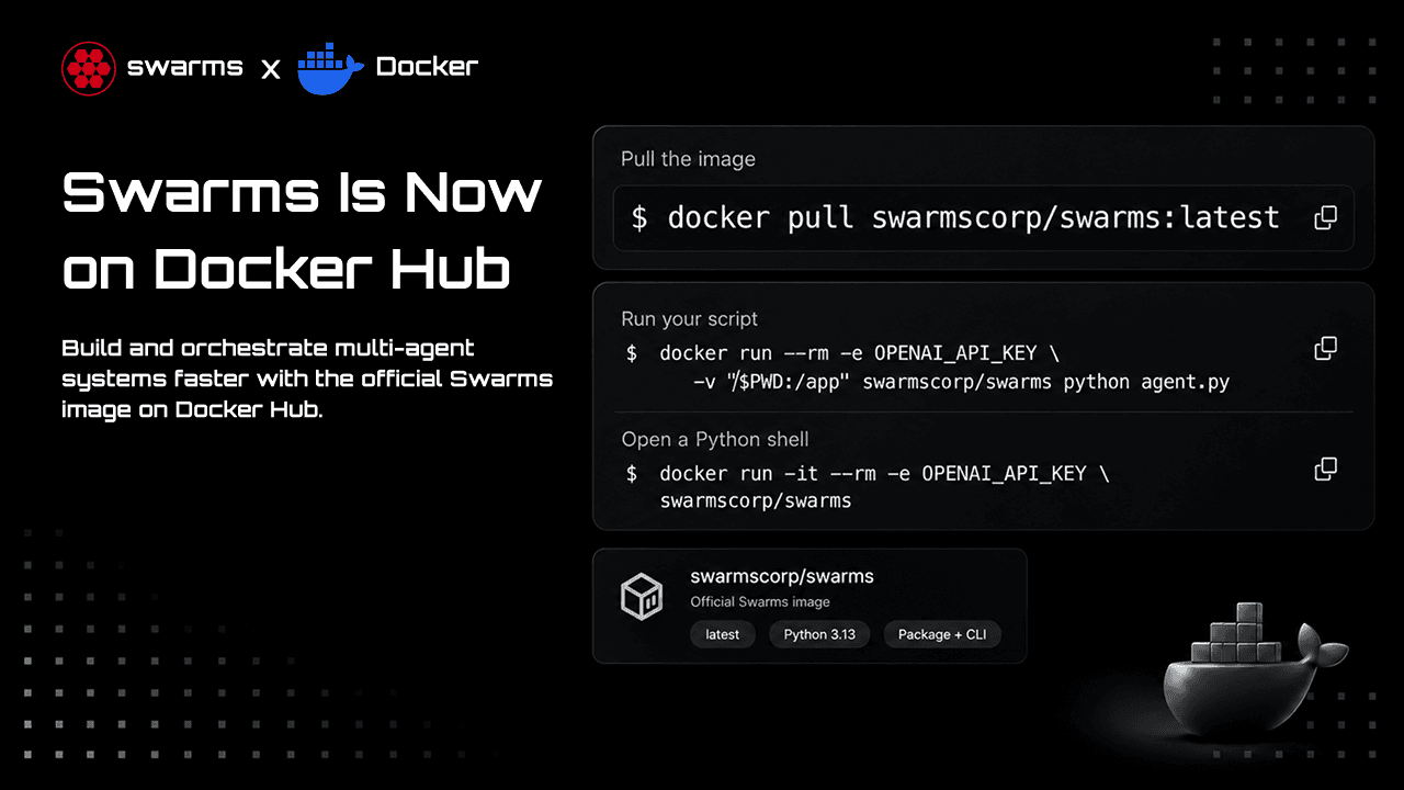 Swarms Is Now on Docker Hub: How to Run Agents and Swarms in Docker