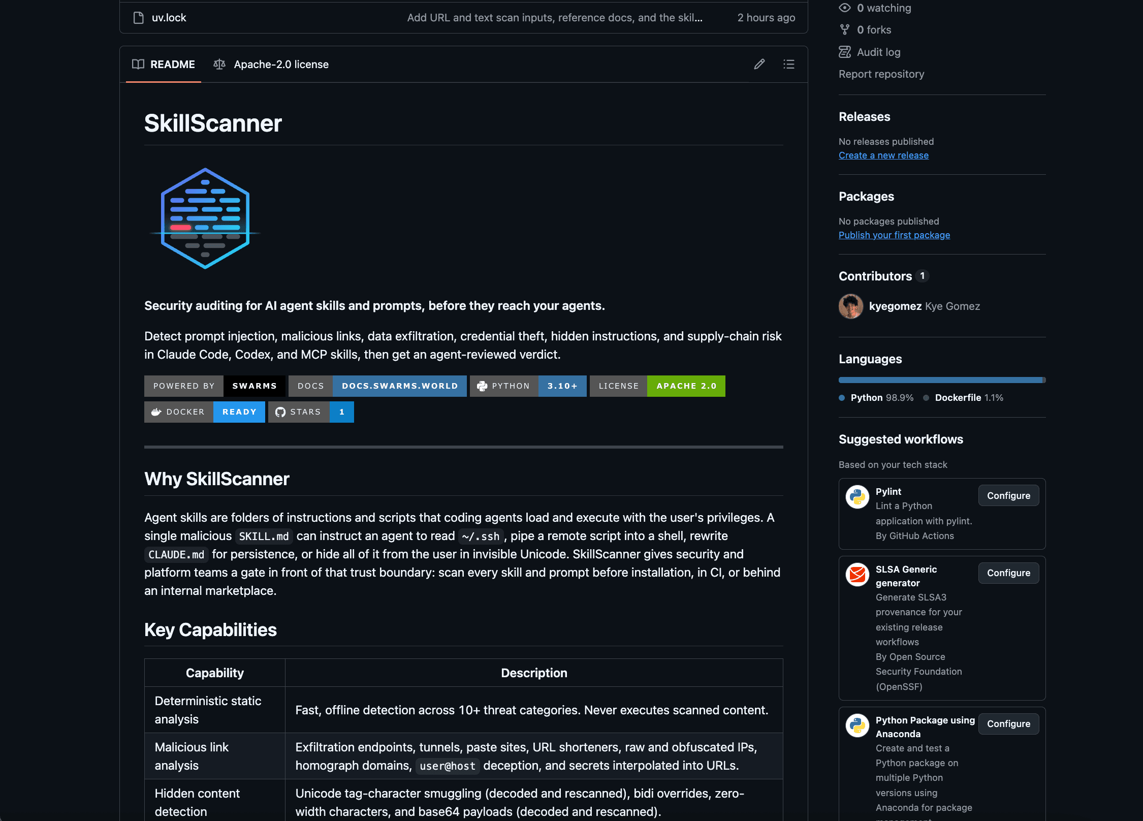 Introducing SkillScanner: Security Auditing for AI Agent Skills and Prompts